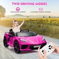 thumbnail image 3 of GloryStar 12V Kids Ride on Car, Licensed Corvette Battery Powered for Toddlers, Remote Controlled, Visual Dashboard, Features LED Lights and Music for Fun Play, 3 of 7