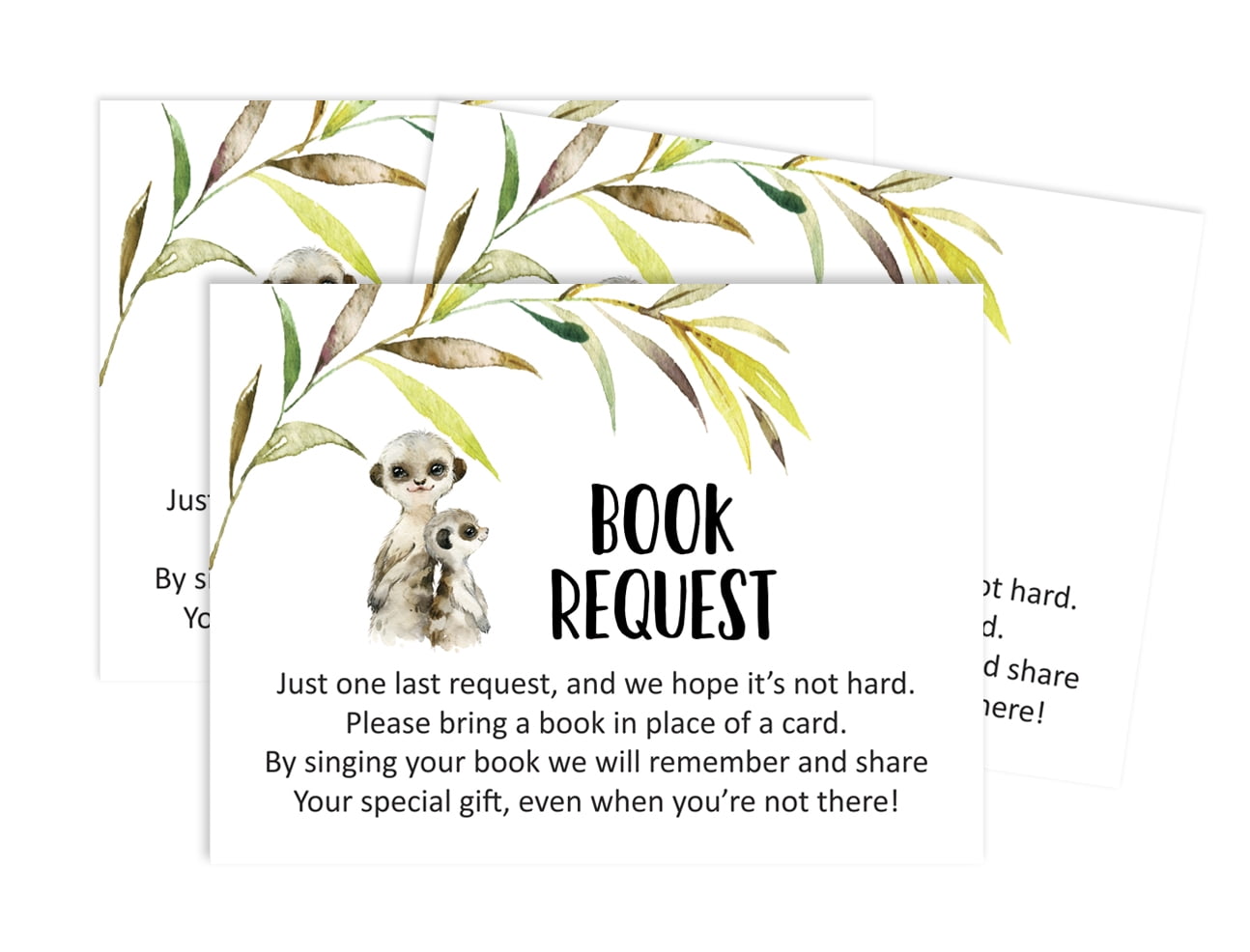 Inkdotpot 30 Books For Baby Shower Request Cards Bring A Book Instead Of A Card koala baby Jungle Animals Baby Shower Invitations Inserts Games