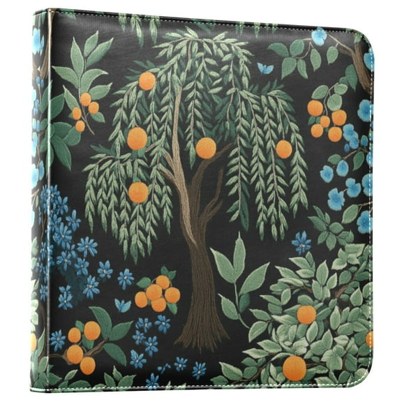 iauyy PU Leather Scrapbook Album | Expandable Binder with 20 Self-Adhesive Pages (11.8x24in)，Forest with Green