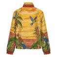 thumbnail image 6 of Jackets for Women Winter Coat Jackets Flannel Stand Collar Jacket(Tropical Sunset Parrots Paradise Birds,Size:S-4XL), 6 of 7