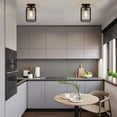 thumbnail image 4 of ERSAN-1 Pack Semi Flush Mount Ceiling Light,Black Metal Frame Ceiling Light Fixture with Clear Glass Shade, Farmhouse Light Fixture for Kitchen Island Entryway Porch Foyer, 4 of 4
