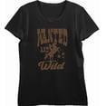 thumbnail image 4 of Cowboy Wanted And Wild Women's Black Crew Neck Short Sleeve Top-XL, 4 of 6
