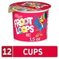 thumbnail image 2 of Kellogg's Froot Loops Breakfast Cereal Cups, Fruit Flavored, Breakfast Snacks with Vitamin C, Original, 18oz Case (12 Cups), 2 of 3