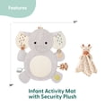 thumbnail image 2 of The Peanutshell Tummy Time Baby Play Mat & Lovey Security Blanket Set for Babies, Safari Elephant, 2 of 7
