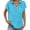 Sky Blue, variant on T Shirts for Women Summer Lightweight Short Sleeve V Neck Collared Tshirts Dressy Casual Office Work Shirt