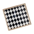 thumbnail image 3 of Posavasos de acrílico con diseño de tablero de ajedrez para bebidas, regalo navideño, mantel individual, posavasos decorativo para Negro, 3 of 9
