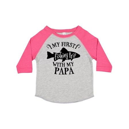

Inktastic My First Fishing Trip with My Papa Gift Toddler Boy or Toddler Girl T-Shirt