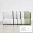 thumbnail image 4 of Luxurious Soft Cotton Decorative 2 Pack Bath Sheet Set, Desert Sage Green / Moss Green., 4 of 6