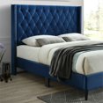 thumbnail image 3 of Better Home Products Amelia Velvet Tufted Queen Platform Bed in Blue, 3 of 6