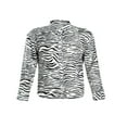thumbnail image 3 of Women Button Down Shirts Turn Down Collar Striped Pattern Single Breasted Long Sleeve Shirt Tops, 3 of 6