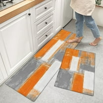 Orange Kitchen Rugs, Orange Abstract Art Kitchen Mats for Floor, Non-Slip Kitchen Mat Kitchen Organization, Anti-Fatigue Mat Home Decor Orange Rug, Orange Kitchen Decor Runner Rug, Orange Kitchen Rug