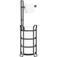 thumbnail image 1 of Portarrollos TomCare de metal con soporte de pie para 3 rollos, negro, 1 of 7