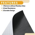 thumbnail image 3 of Unique BargainsBlack 3D Carbon Fiber Protective Car Wrap Film 59.8ftx19.7ft Exterior Interior Vinyl Wrap Cover 5.5mil 1 Pc Universal, 3 of 7