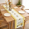 thumbnail image 3 of Table Runner 72 Inches Long for Kitchen Dining, Yellow Truck Dresser Scarf Farmhouse, Dining Table Decorations for Wedding/Parties, Spring Bees Daisy Car Star Buffalo Plaid Lines 14 x 72 In, 3 of 8