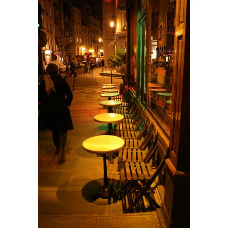 LAMINATED POSTER Romantic Table Dining Tables Bistro Dinner Paris Poster Print 24 x