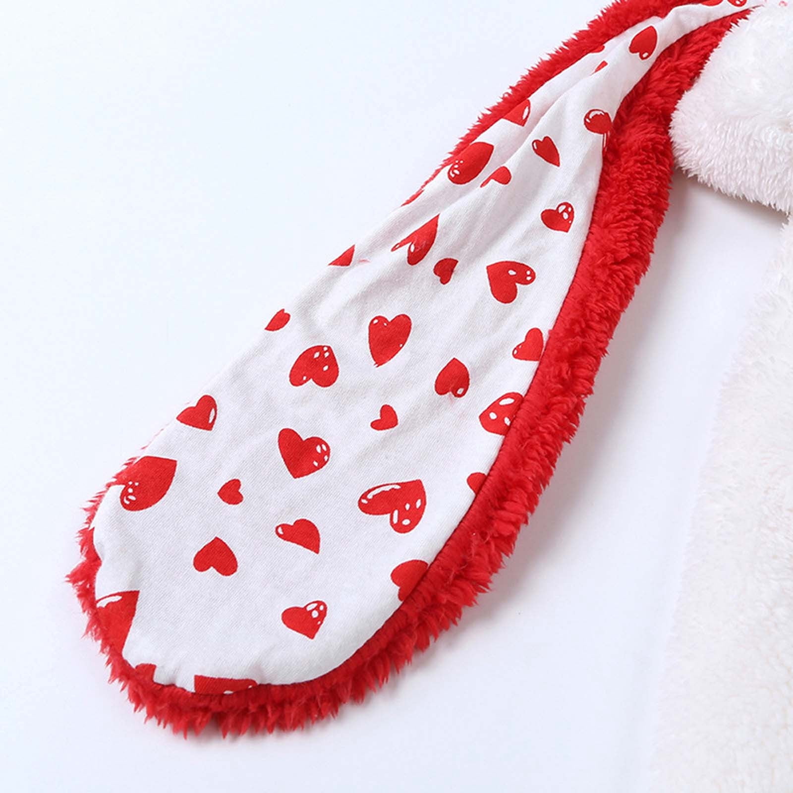UAMVSH Newborn Baby Jumpsuit Winter Clothes Infant Boys Girls Fleece Hooded Romper Long Sleeve Onesies Heart Print Ears Zipper Warm Coat