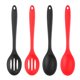 thumbnail image 4 of Cuchara ranurada antiadherente de silicona grupo 2, alta resistencia al calor, diseño higiénico, para cocinar, mezclar y comer, Rojo y negro, con caja de colores JAMW Sencillez, 4 of 4
