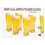 Creative Ware 22 oz. Eight Acrylic Pilsner Glasses by Creative Bath Products, Inc.