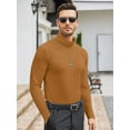 thumbnail image 2 of Coshow Men's Turtleneck T shirt Casual Lightweight Cotton Slim Fit Basic Pullover Tops, 2 of 5