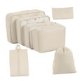 thumbnail image 2 of Cubos de embalaje,Juego de cubos de embalaje para equipaje de viaje ligero,Juego de organizador de almacenamiento de viaje Maleta Ropa,Organizador de equipaje Cubos de almacenamiento de Beige, 2 of 9