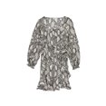 thumbnail image 1 of bar III Womens Snake Print Flounce Dress, Beige, Small, 1 of 2