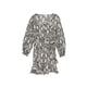 thumbnail image 1 of Vestido con volantes y Estampado de serpiente Bar III Beige Pequeño, 1 of 2