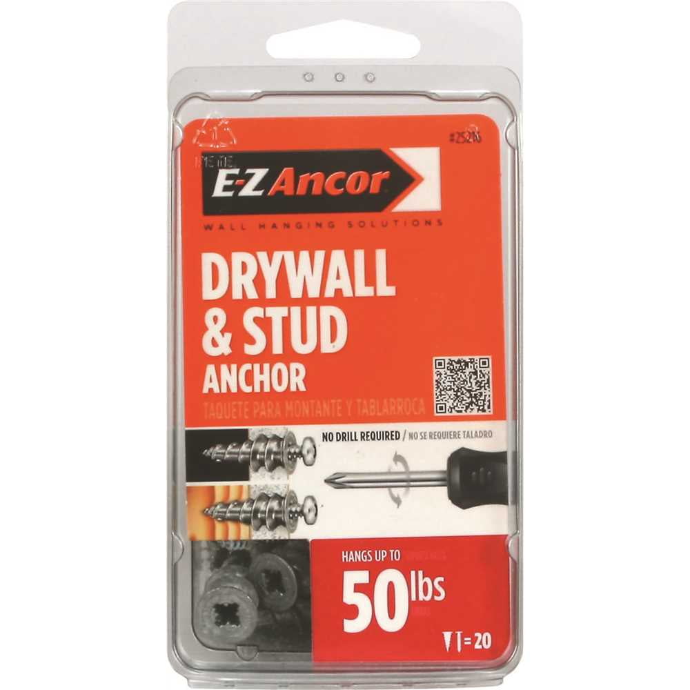 ITW Brands Stud Solver Drywall Anchors, Self-drilling, Metal, 50, 20 PK., ITW, 25216