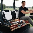thumbnail image 5 of Pzuqiu American Flag Eagle Design Golf Cart Seat Covers Storage Pockets, with 4 Pockets Golf Cart Non Skid Seat Cover Fit for EZGO, 5 of 9