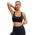 thumbnail image 3 of RUNNING GIRL Women’s Medium Support Sports Bra Crisscross Back, Removable Pads Wireless Yoga Bra, Breathable Workout Gym Top, 3 of 7