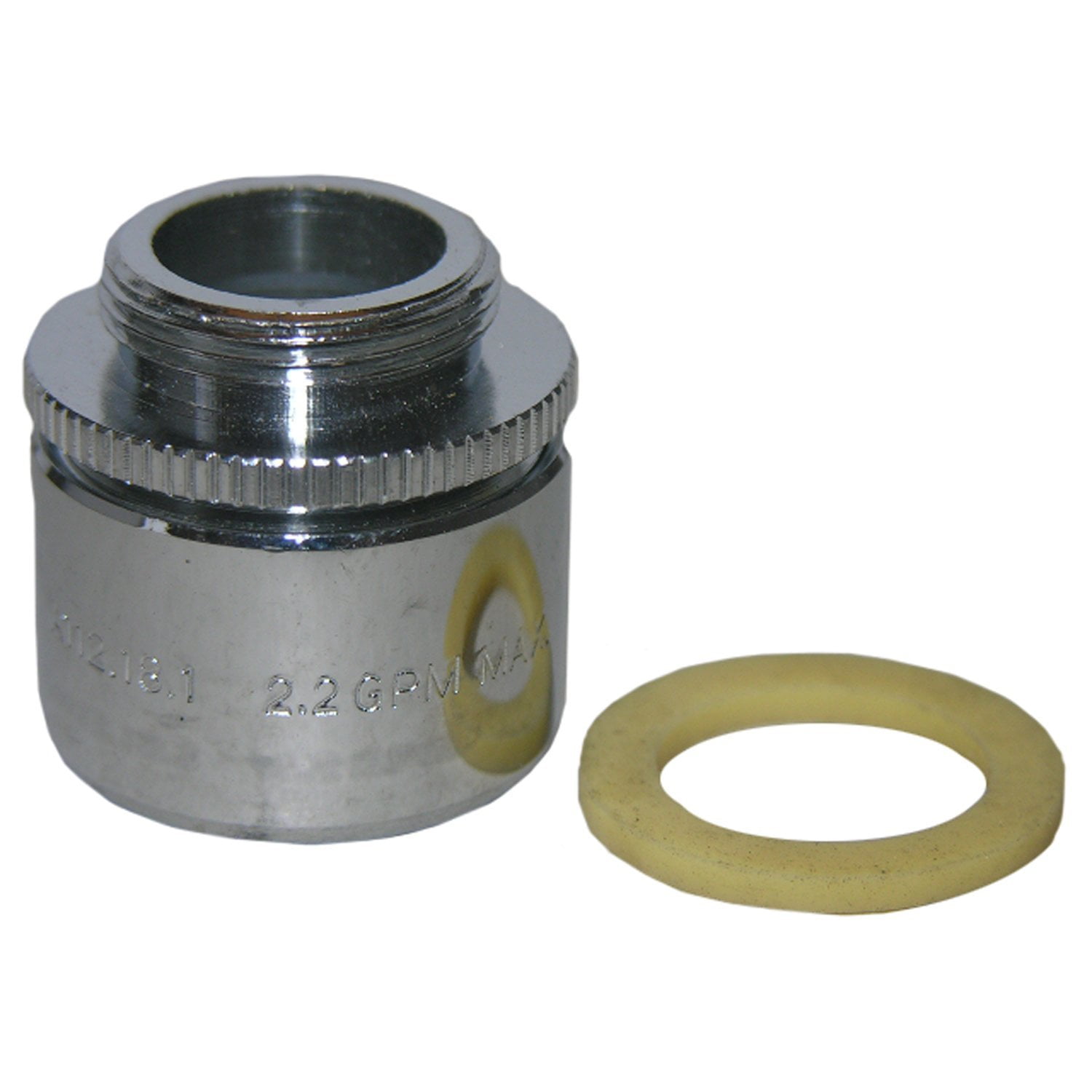 Lasco 09-1045 Faucet Aerator, Chrome, 2.2 GPM, 11/16-27 Male Thread - Quantity 1