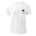 thumbnail image 5 of Mens White T Shirts Slim Fit Quarter Sleeve Big and Tall Summer Beach Tops Fashion Printing Crew Neck Summer Outdoor Basic Activewear, 5 of 5