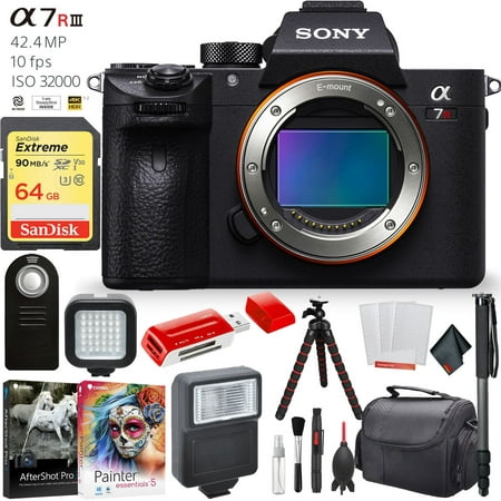 Image of Sony a7R III 42.4MP Full-Frame Mirrorless Interchangeable Lens Camera Accessory Combo