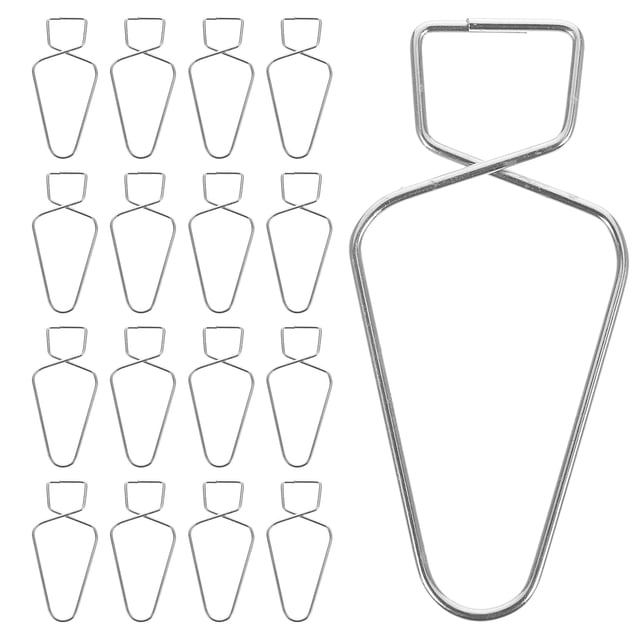 HEALEEP 50 Pcs Home Decoration Hangings Steel Silver Ceiling Hook Clips for Various Occasions