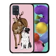 thumbnail image 2 of FINCIBO Soft TPU Black Case Slim Cover for Samsung Galaxy A51 A515 6.5" 2019 (NOT FIT A51 5G 2020), Deer And Dog Kiss, 2 of 6