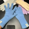 thumbnail image 3 of Dbuoem Winter Knitted Gloves Stretchy Warm Gloves Fingered Gloves, 3 of 8