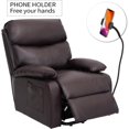 thumbnail image 5 of Alwalue Electric Power Lift Recliner Chairs with Side Pocket for Elderly Micro Leather Recliner Lift Chair with Remote Control for Living Room Bedroom - Brown, 5 of 6