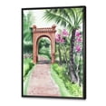 thumbnail image 3 of Designart 'Traditional Gate On Path In Tropical Oasis' Tropical Framed Canvas Wall Art Print, 3 of 5