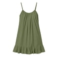 thumbnail image 5 of BOOMNY Women's Backless Cami Dress Spaghetti Strap Lounge House Midi Dresses Flowy Beach Summer Sundress, 5 of 8
