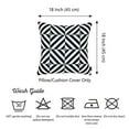 thumbnail image 2 of Black and White Geometric Diagram Decorative Throw Pillow Cover, 2 of 4