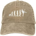 thumbnail image 1 of Player Evolution Guitar Hat Distressed Cotton Washed Baseball Cap Black Cowboy Denim Hats Unisex Adjustable, 1 of 6
