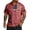 Red, variant on Men's US 250th Anniversary Polo Shirt with Distressed Flag Print and Button Front Featuring Mesh Fabric for Independence Day Celebration Patriotic Events or Summer Parties Beige L