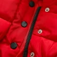 thumbnail image 3 of Vedolay Boy's Winter Jackets Boy's Autumn Hooded Puffer Fashion Coat with Patch Pockets,Red 4-5 Years, 3 of 5