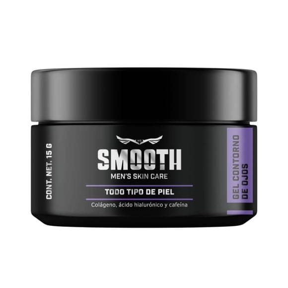 SMOOTH Gel contorno de ojos Para Hombres | Disminuye Ojeras, Líneas de Expresión, Bolsas en los Ojos y Arrugas, Retrasa Signos de la Edad de La Piel Másculina | Col&am