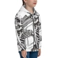 thumbnail image 5 of Naloa Skeleton Book Lover Teenage Zipper Hoodie, Long Sleeve Zip Up Hoodies Casual Jackets Tops for 7-12 Years-Medium, 5 of 6