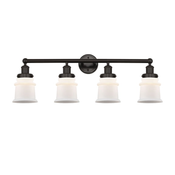 616-4W-OB-G181S Innovations Lighting Canton - 4 Light Bath Vanity In Modern Style-11 Inches Tall and 32.25 Inches Wide-Oil Rubbed Bronze Finish-Matte