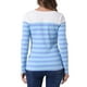 thumbnail image 3 of BLUSA CHIC PARA MUJER INSPIRE A RAYAS CON BLOQUE DE COLOR DE MANGA LARGA T-SHIRT CASUAL XL AZUL OSCURO CLARO, 3 of 6