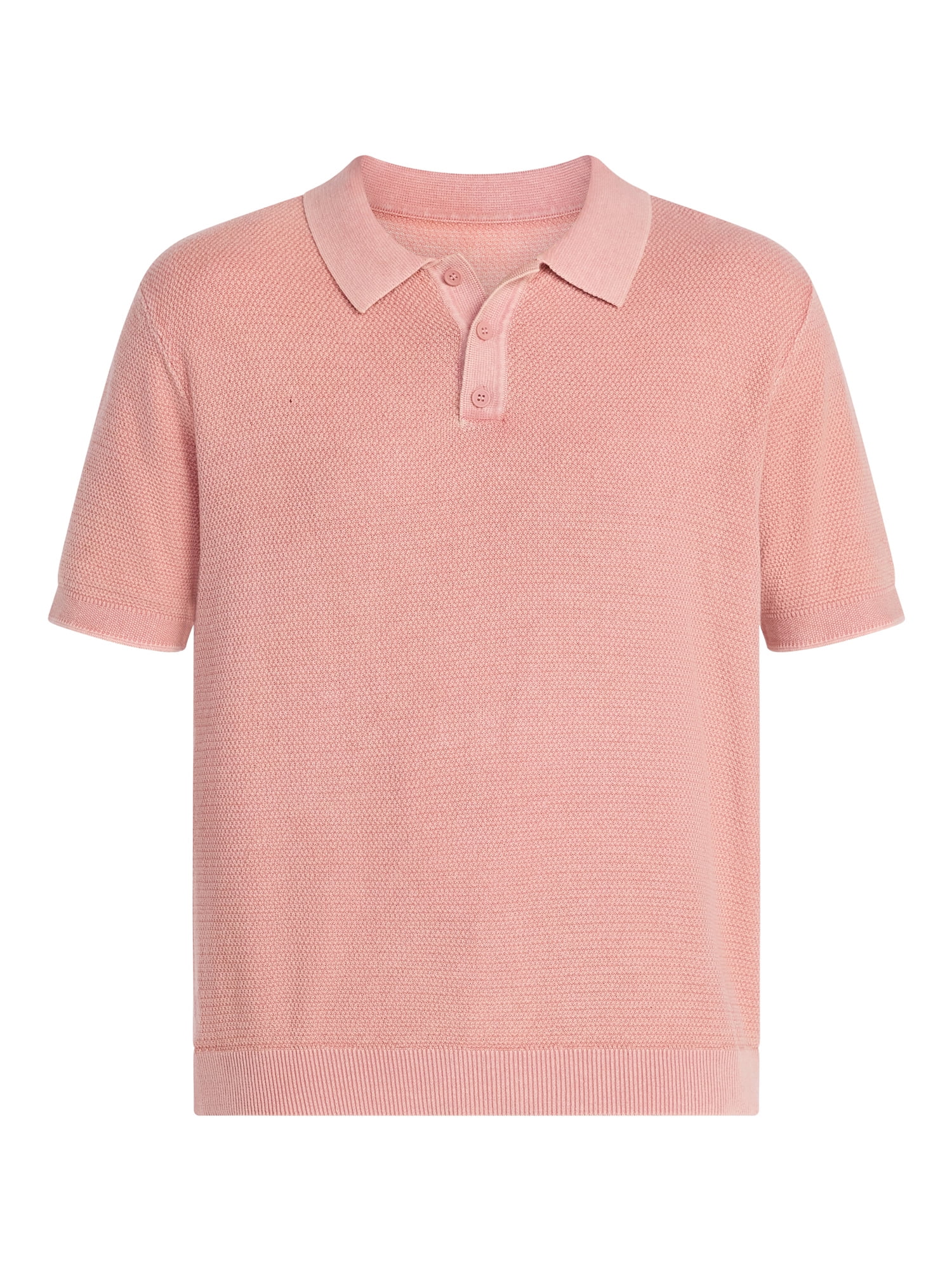 No Boundaries Mesh Polo Sweater with Short Sleeves, Men's XS-3XL