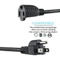 thumbnail image 4 of Maximm Cable 4 Ft Power Extension Cord/Wire, Electrical Power Cord 3 Prong Grounded Wire, 16Awg - Black - ETL Listed, 4 of 4