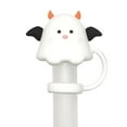 thumbnail image 3 of Halloween Cute Black White Ghost Straw Topper For 30 And 40 Tumbler With Handle Proof Reusable Straw Tips Lids Accessories, Halloween Decorations, 3 of 8