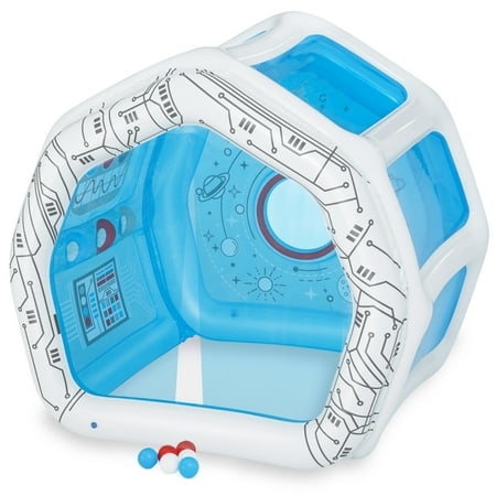 Bestway Inflatable Kids Space Station Exploration Playhouse with 6 Play Balls and Repair Patch